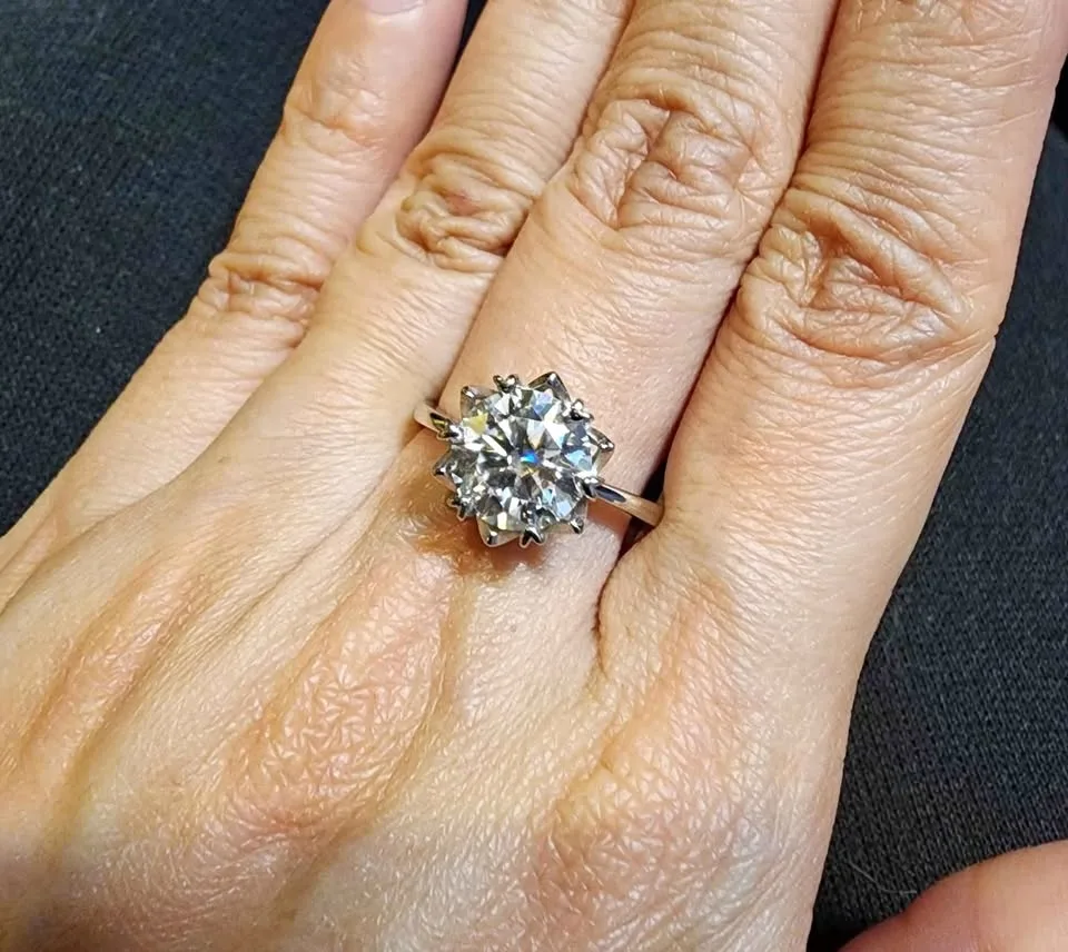 New 3 carat Moissanite ring