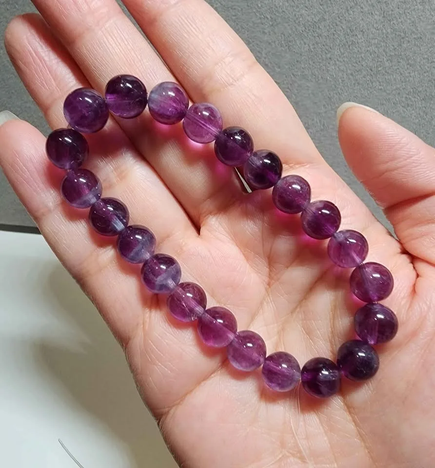 New Natural Mermaid Fluorite crystal bracelet image indicator(2)