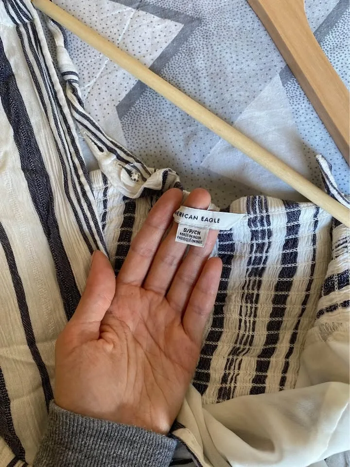 American eagle striped romper image indicator(3)