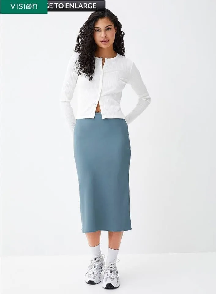 Long satin skirt image indicator(2)