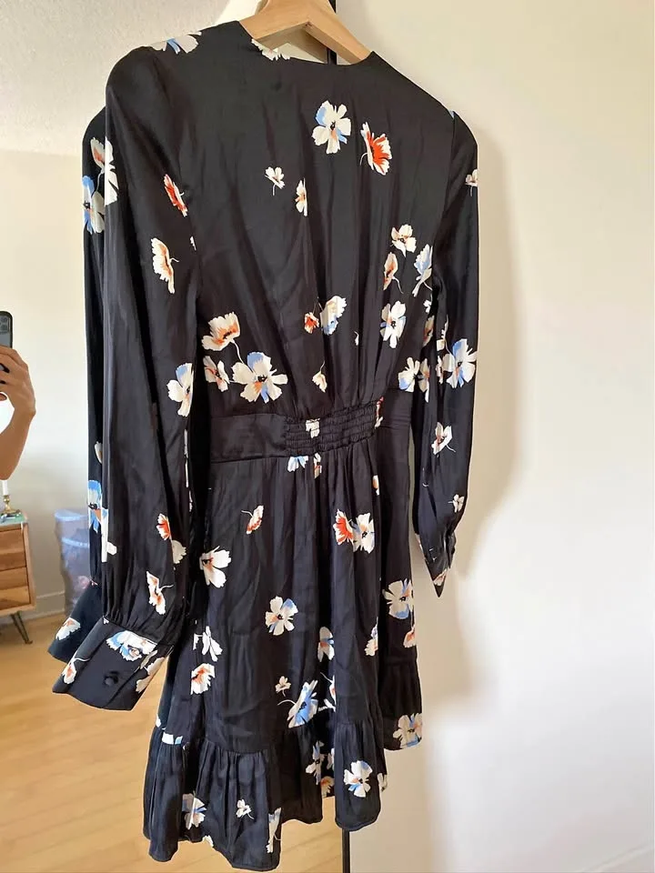 Dynamite satin floral dress