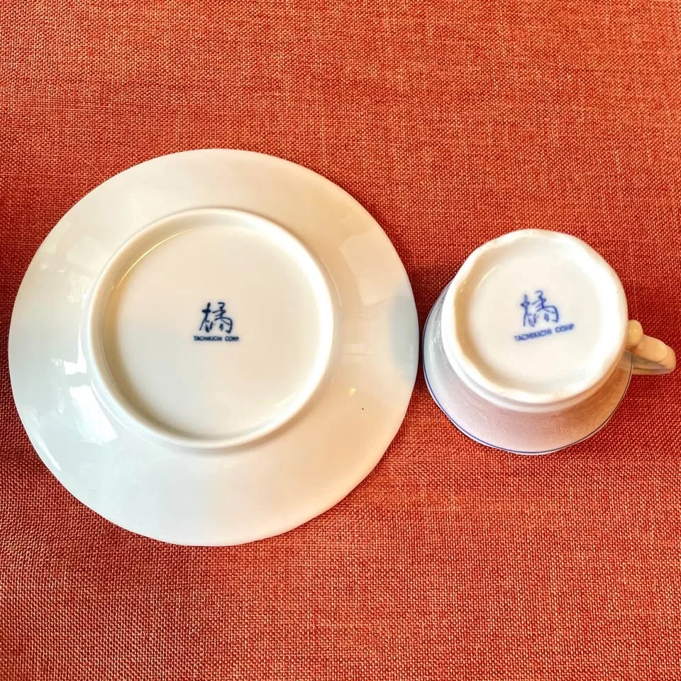 Blue Orchid Cups & Saucers by Tachikichi image indicator(6)