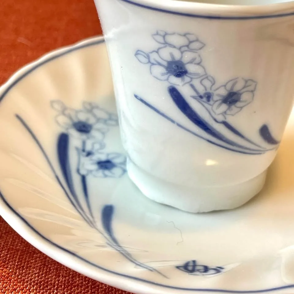 Blue Orchid Cups & Saucers by Tachikichi image indicator(8)