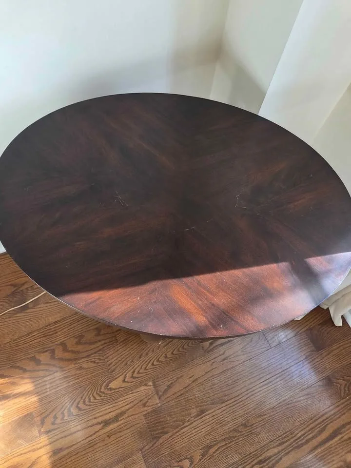 Side Table Oval Art Deco dark wood Livingroom image indicator(4)