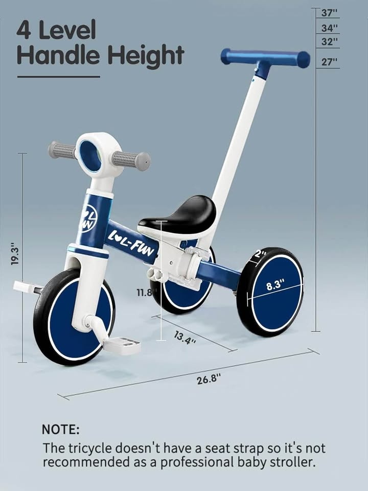 Toddler Tricycle , 5-in-1 Trike & Balance Bike - photo 4