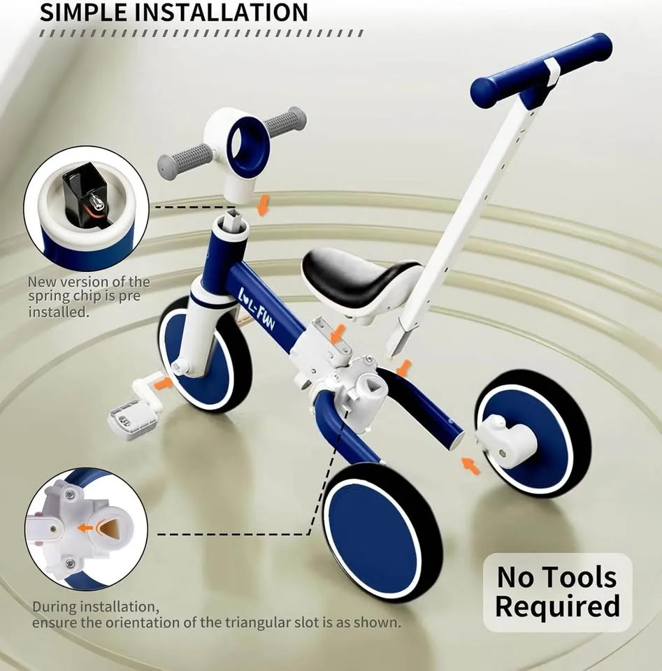 Toddler Tricycle , 5-in-1 Trike & Balance Bike image indicator(6)