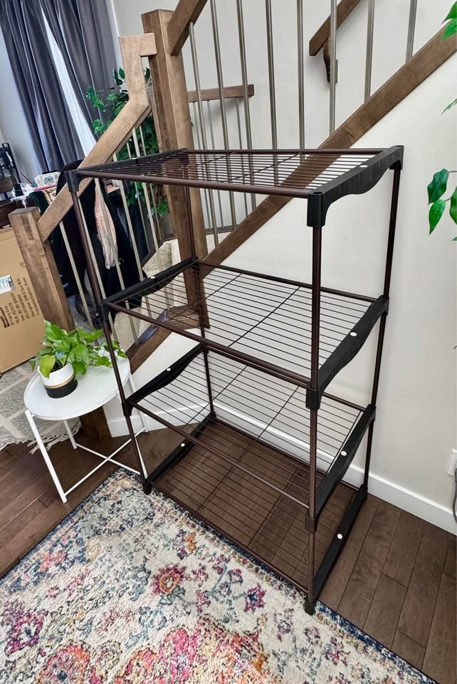 SimpleHouseware 4-Tier Metal Shelving Unit - Bronze - photo 2