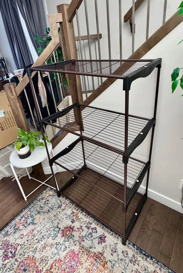 SimpleHouseware 4-Tier Metal Shelving Unit - Bronze image indicator(2)