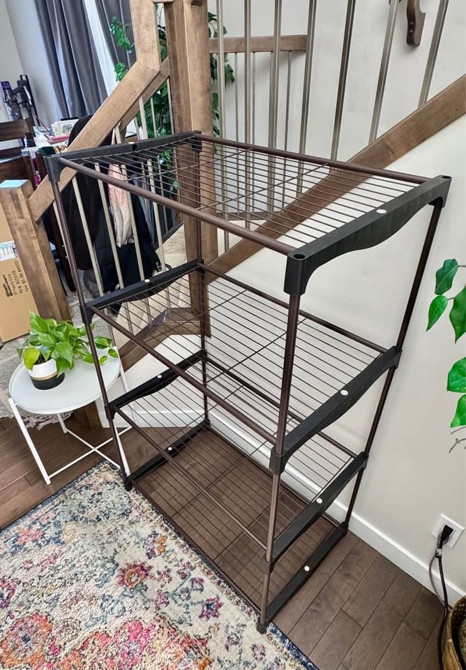 SimpleHouseware 4-Tier Metal Shelving Unit - Bronze - photo 3