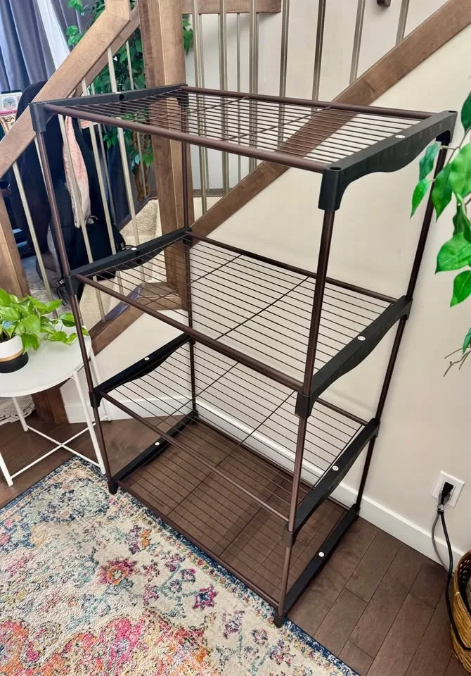 SimpleHouseware 4-Tier Metal Shelving Unit - Bronze image indicator(6)