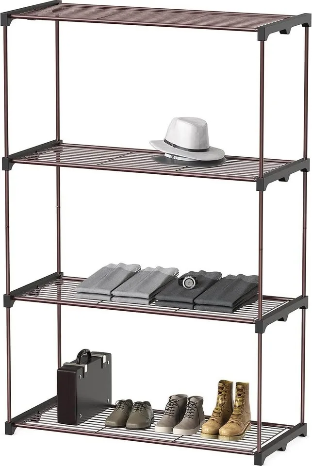 SimpleHouseware 4-Tier Metal Shelving Unit - Bronze image indicator(7)