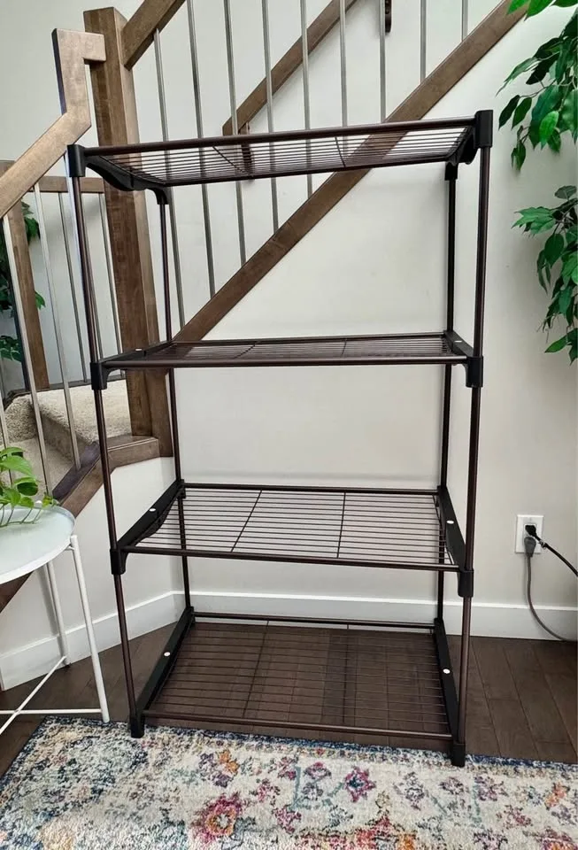 SimpleHouseware 4-Tier Metal Shelving Unit - Bronze image indicator(8)