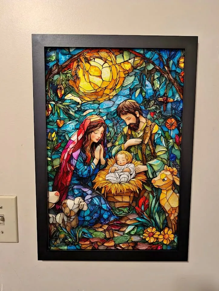 Nativity Scene | Printed framed poster 12 x 18 inches