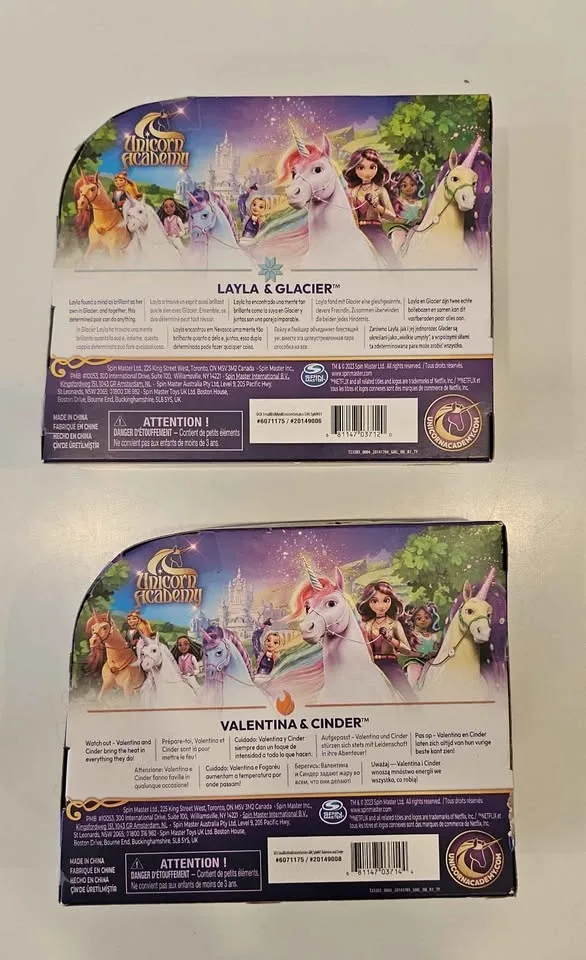 UNICORN ACADEMY- LAYLA & GLACIER, VALENTINA & CINDER TOYS image indicator(2)