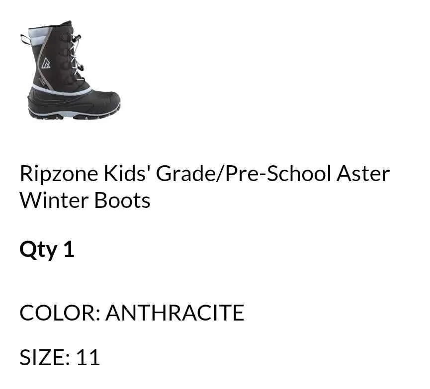 Kids winter boots size 11T image indicator(3)
