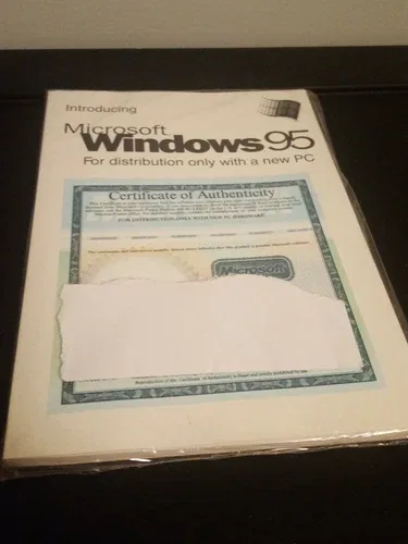 Microsoft Windows 95 COA & Product ID - NO CD