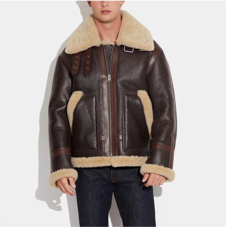 Coach Shearling Aviator Bomber Jacket Small - photo 2