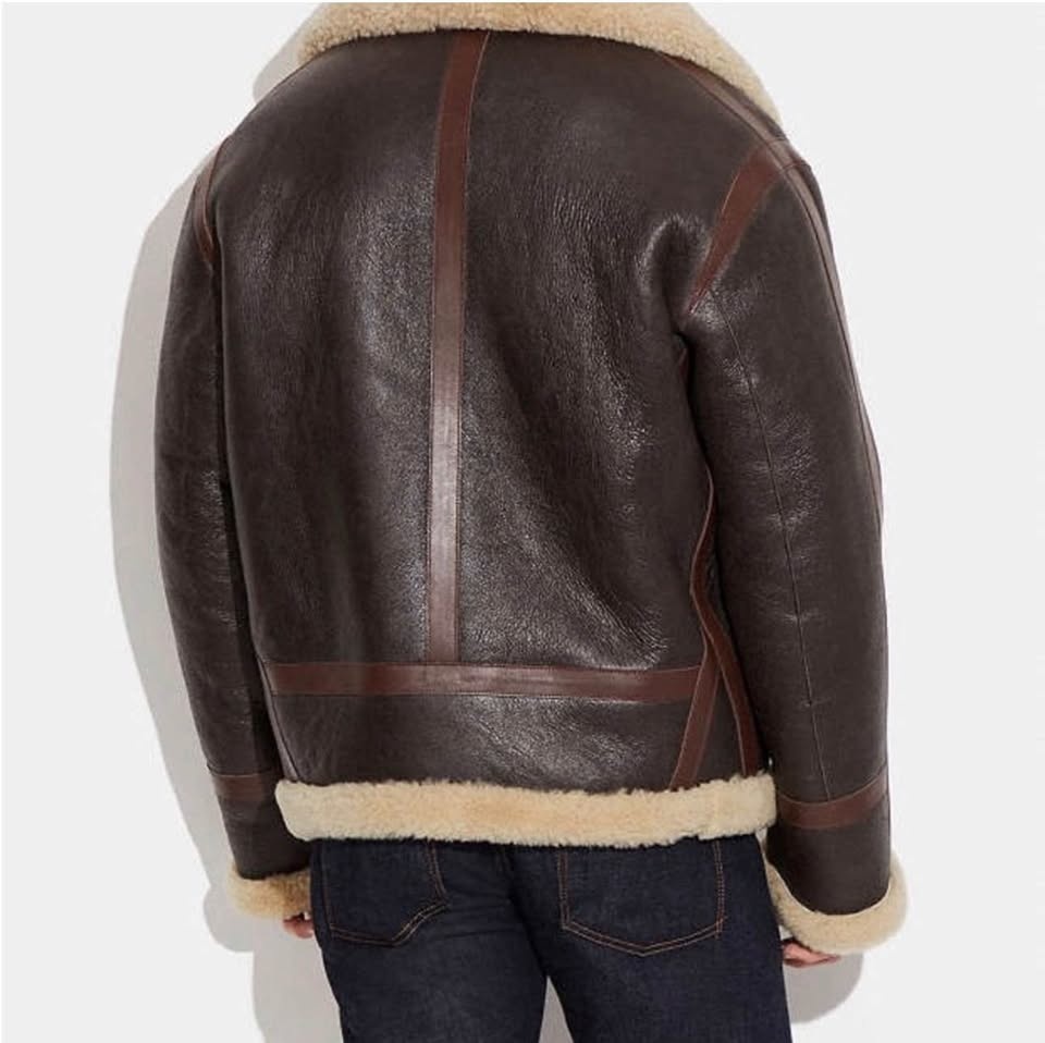 Coach Shearling Aviator Bomber Jacket Small - photo 3