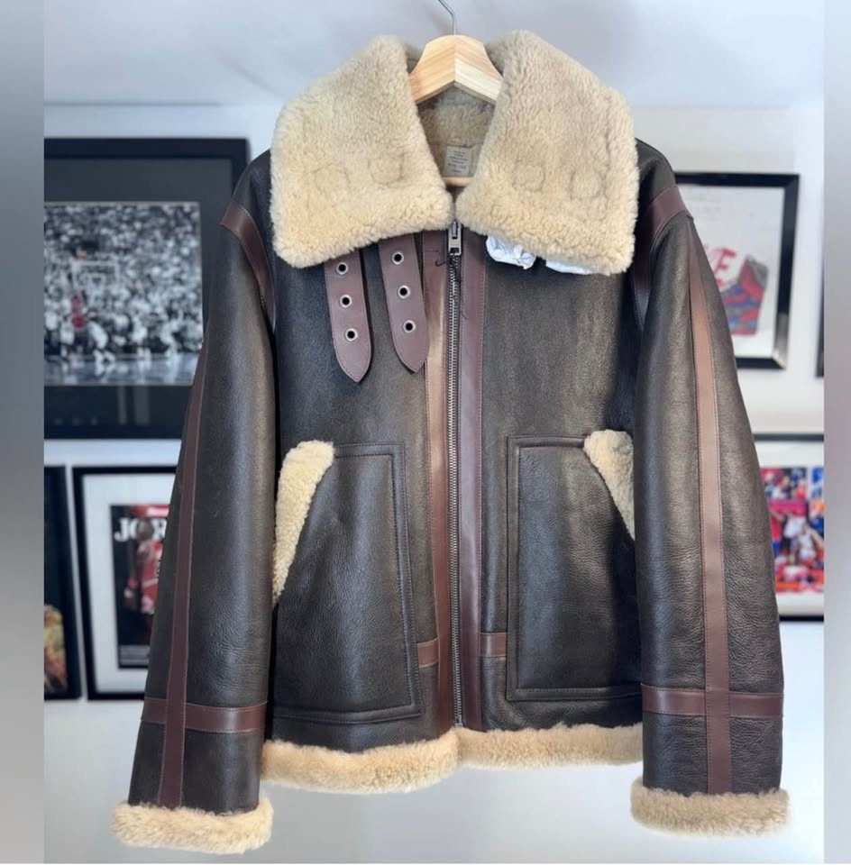 Coach Shearling Aviator Bomber Jacket Small - photo 4