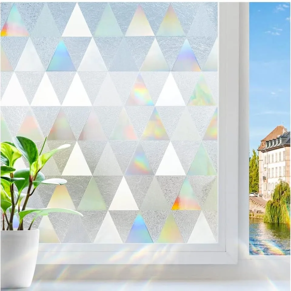 Window Privacy Film, Stained Glass Rainbow Prism...