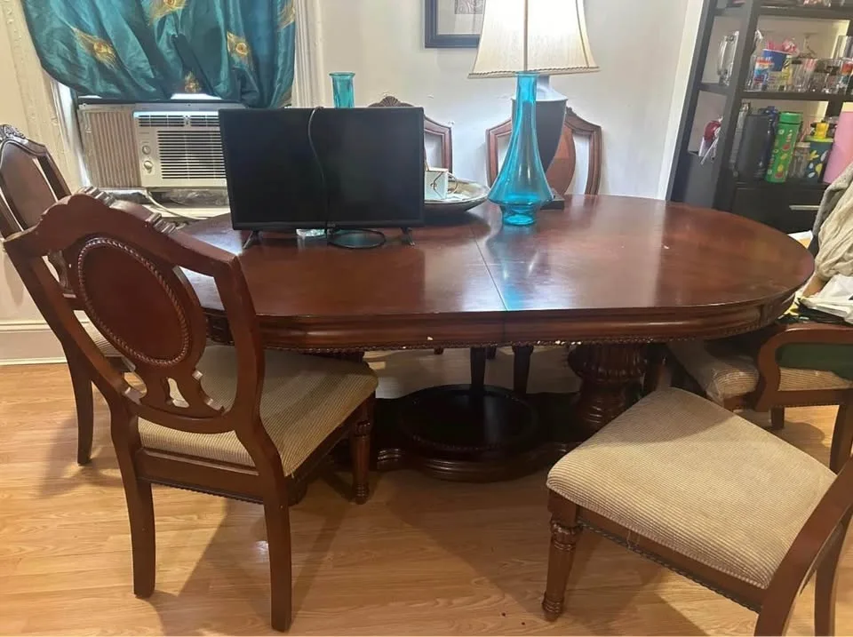 6 chair Extendable Dinner Table image indicator(2)