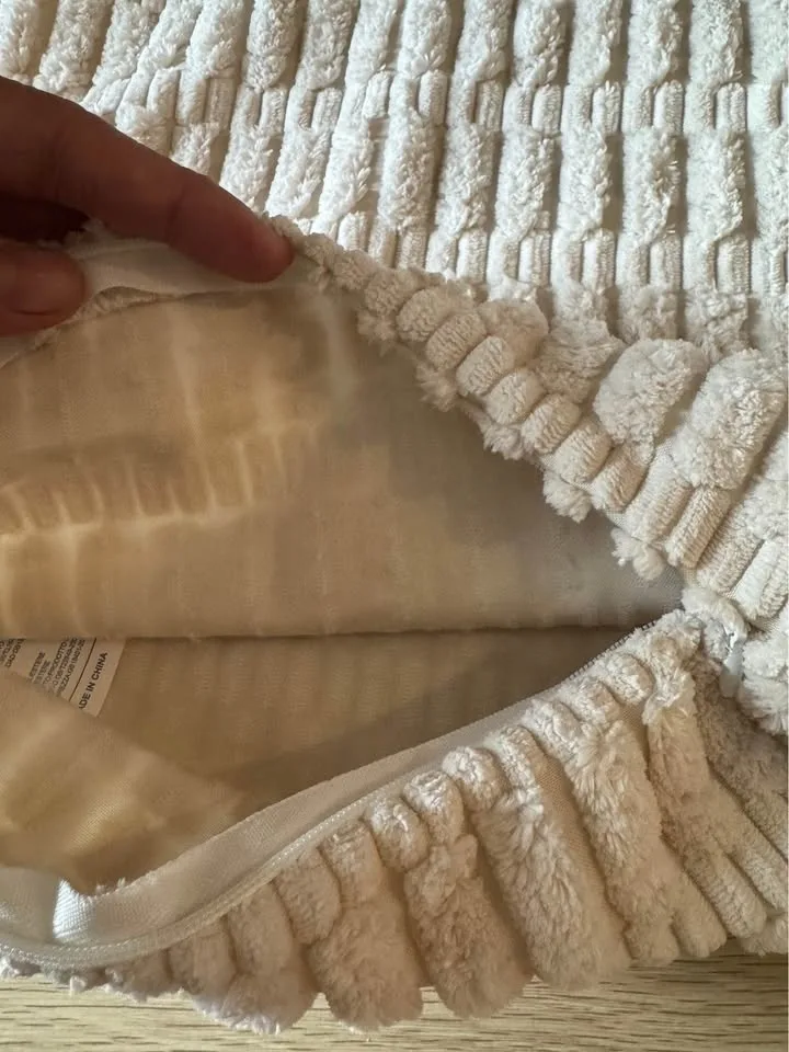 Cream Corduroy Throw Pillow Covers (Set of 2) image indicator(6)