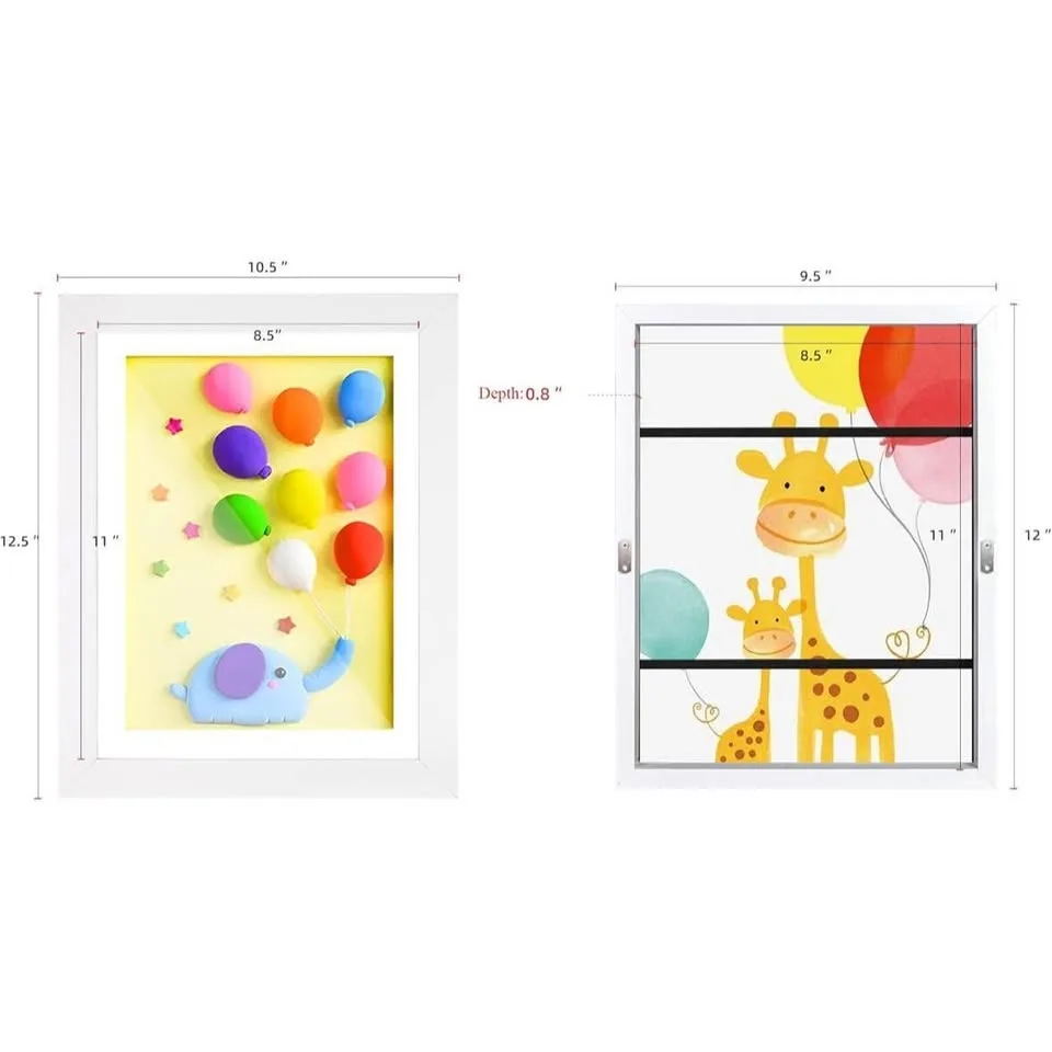 Kids Artwork Frames Changeable, Frame Front Loading White Pictur image indicator(5)