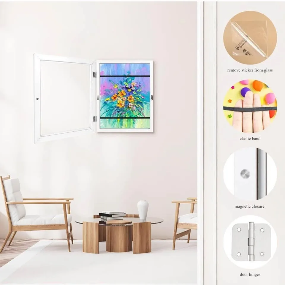 Kids Artwork Frames Changeable, Frame Front Loading White Pictur image indicator(6)