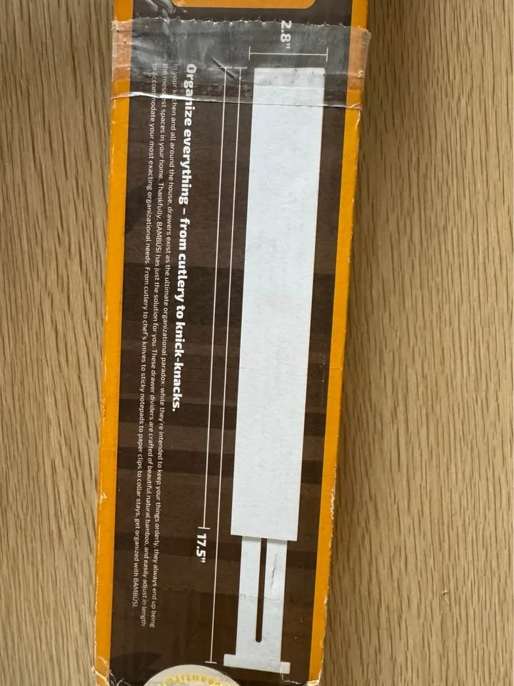 4 pcs Bamboo Drawer Dividers, White Kitchen Bedroom Organizer image indicator(2)