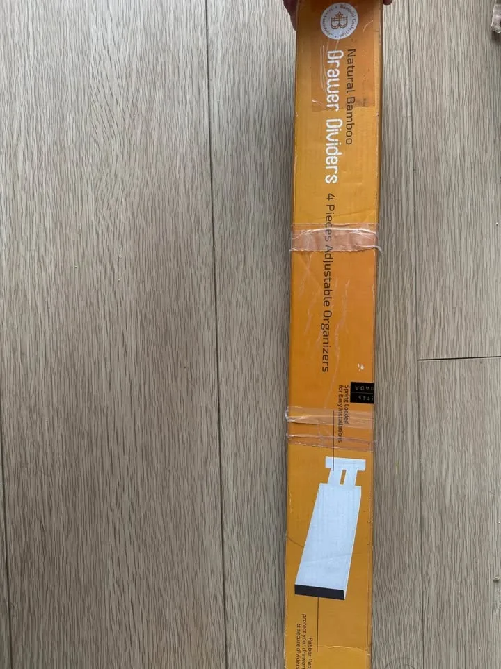 4 pcs Bamboo Drawer Dividers, White Kitchen Bedroom Organizer image indicator(3)