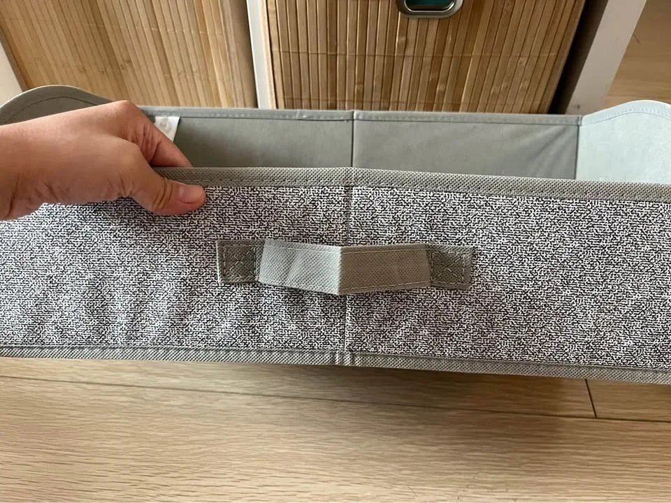 3 storage bins and 2 closet organizers, storage box image indicator(2)