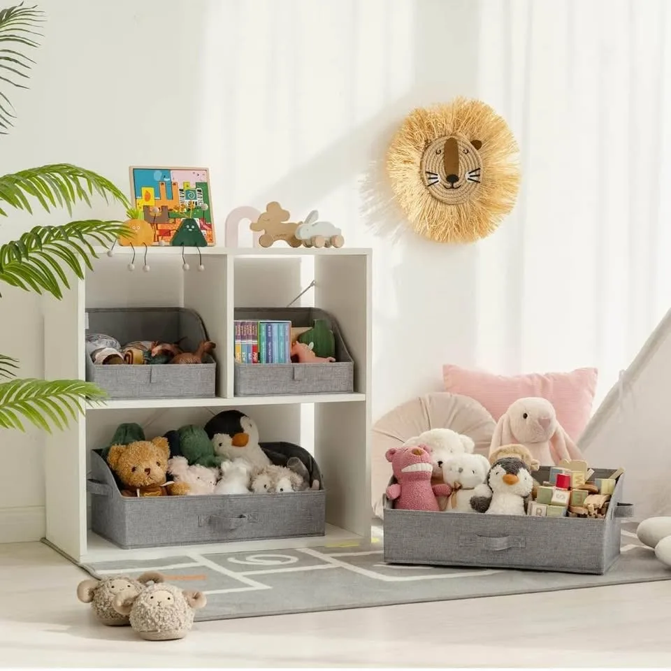 3 storage bins and 2 closet organizers, storage box image indicator(5)