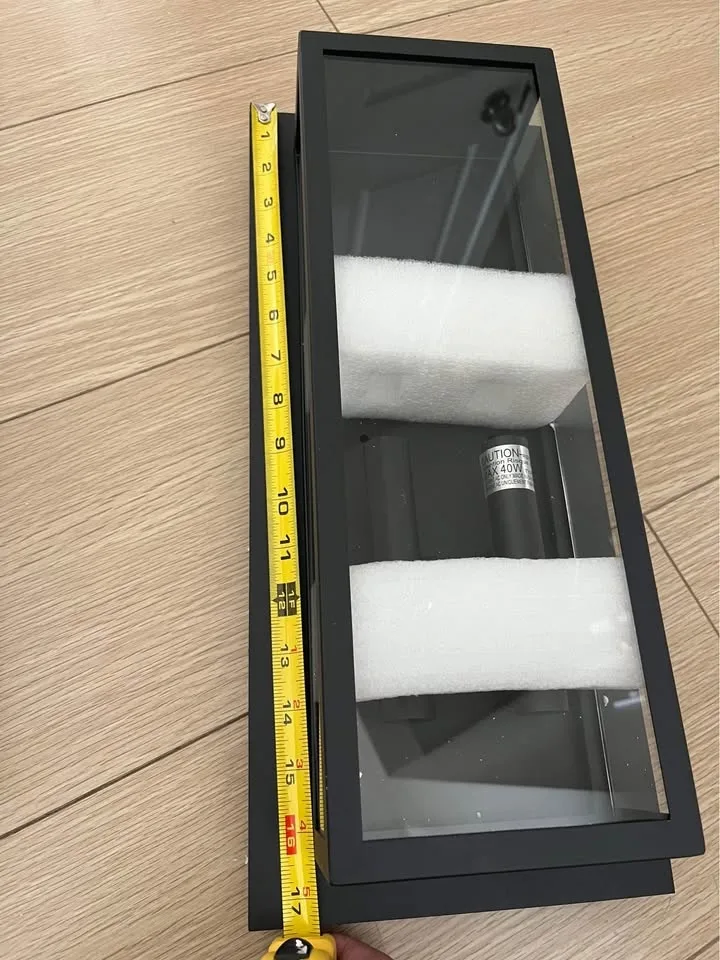 Modern Outdoor Wall Sconce, Black Large Exterior Porch Light image indicator(6)