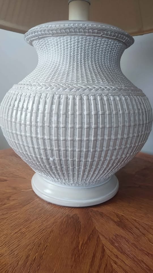 Poetry Cozy Ceramic Table Lamp with Pleated Shade - photo 2