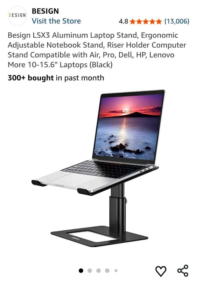 BESIGN LSX3 Laptop Stand - Black