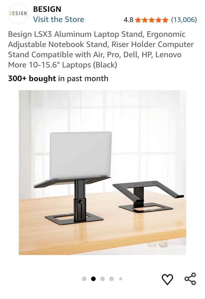 BESIGN LSX3 Laptop Stand - Black - photo 2