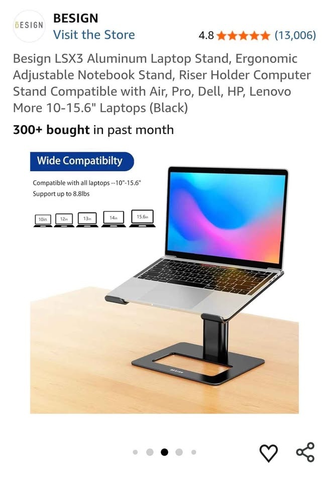 BESIGN LSX3 Laptop Stand - Black - photo 3
