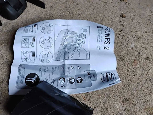 Saris Bones Black 2 Bike Trunk Bike Rack image indicator(6)