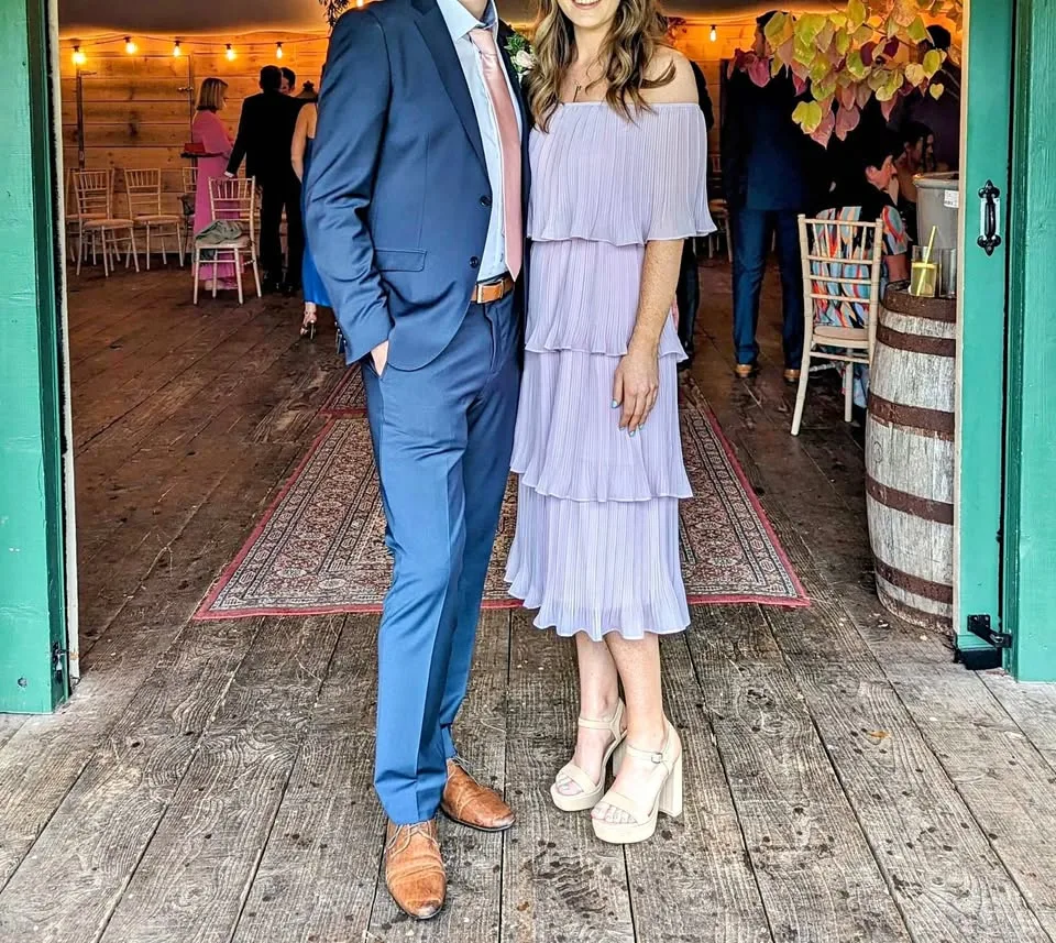 Lavender Ruffle Dress (Lulu's, Small) thumbnail