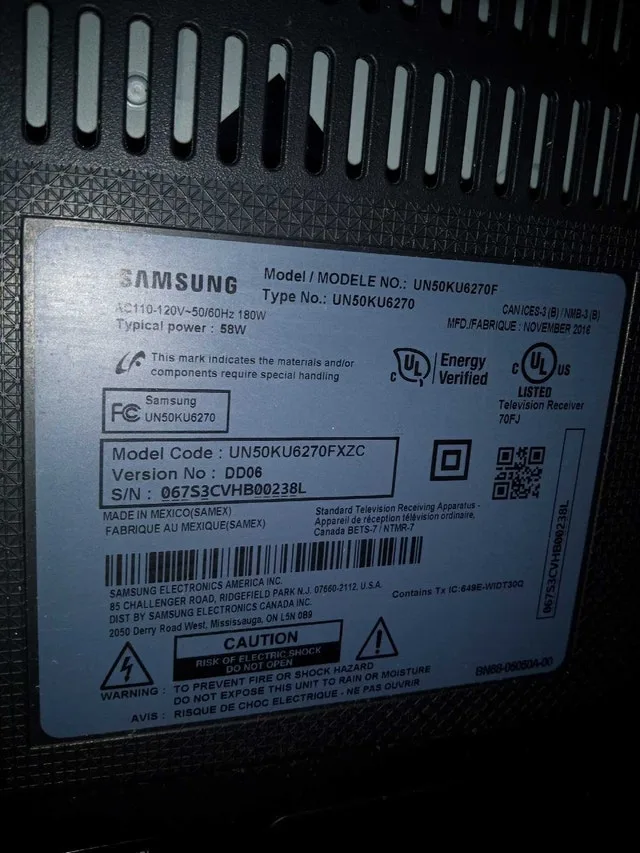 Samsung 50" 4K TV image indicator(3)