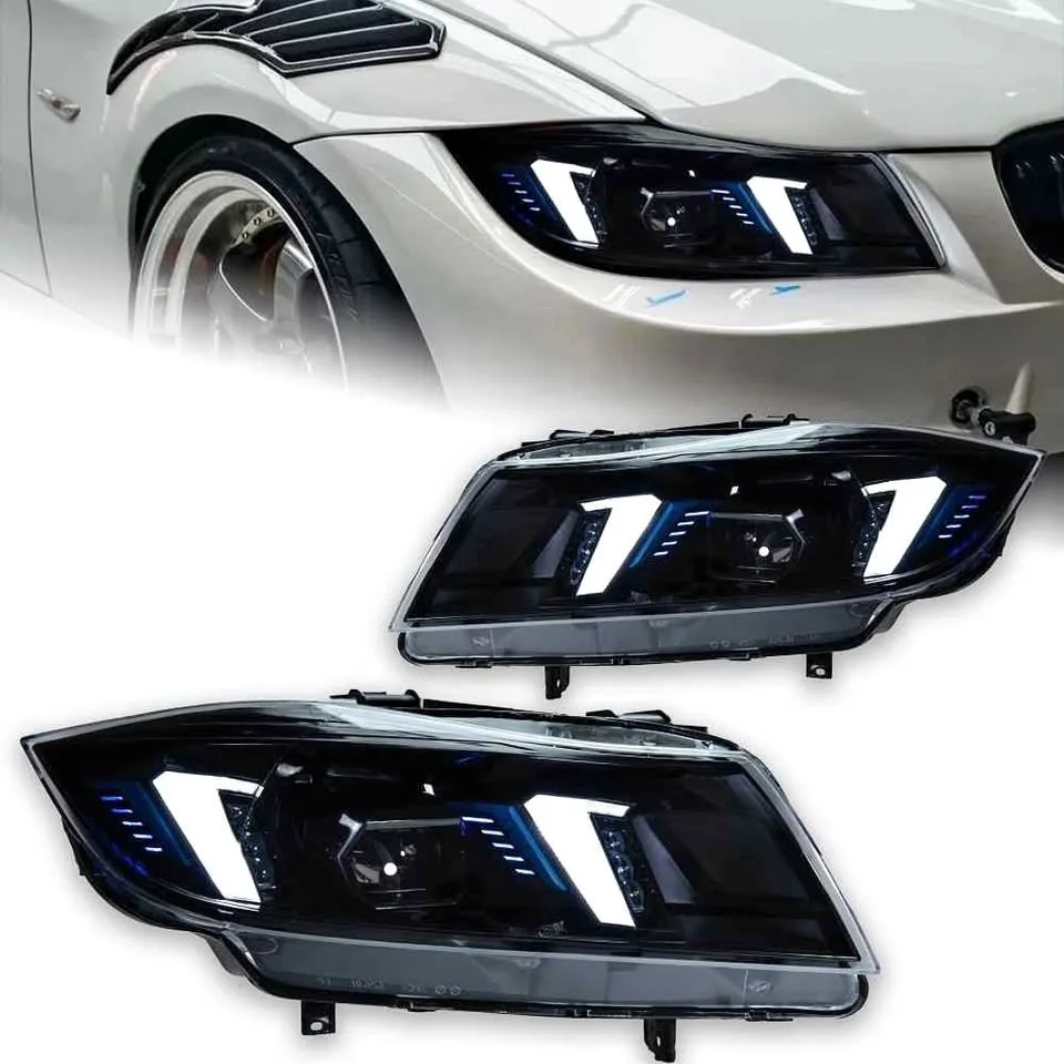 Custom BMW E90 LED Headlights - Snake Eyes Style (2005-2012)