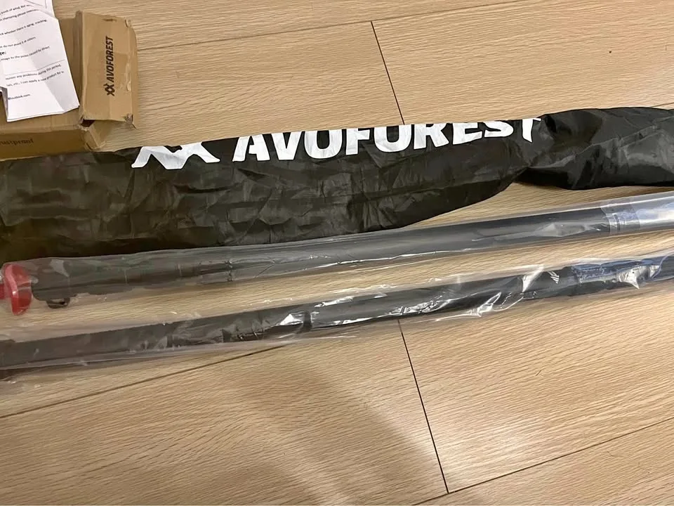 Tarp Poles Heavy Duty Adjustable, 8.7FT Tent Pole Set