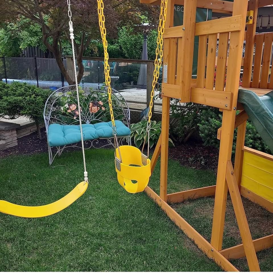 Toddler Swing & Balancoire Bebe, 59" Chains Baby Swing - photo 5