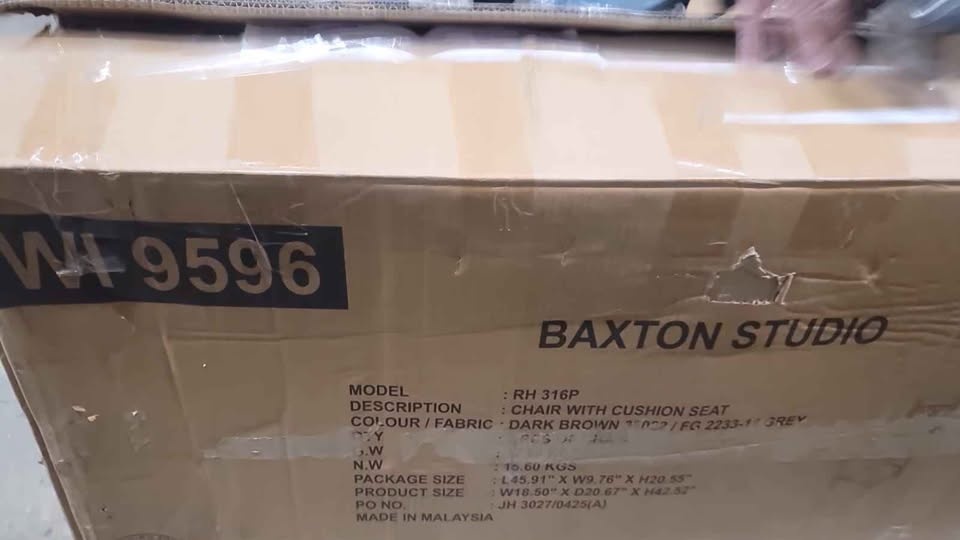 Baxton Studio Reneau Gray Fabric Counter Height Pub - photo 5