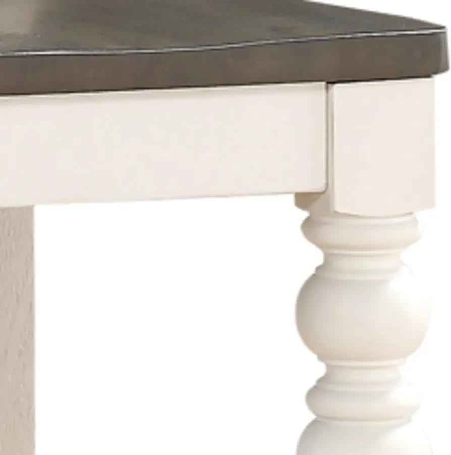 Steve Silver Joanna Counter Chair - Two-Tone Ivory & Dark Oak - photo 2