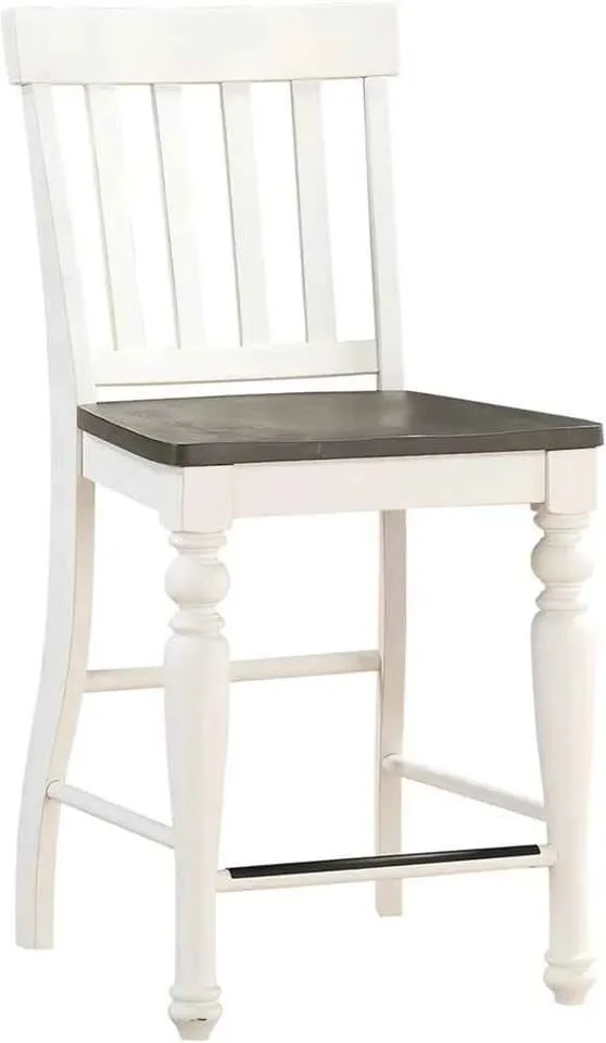 Steve Silver Joanna Counter Chair - Two-Tone Ivory & Dark Oak image indicator(5)
