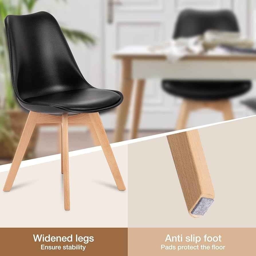 Dining Chairs Set of 3 Mid-Century Modern Lounge Chair P - photo 4