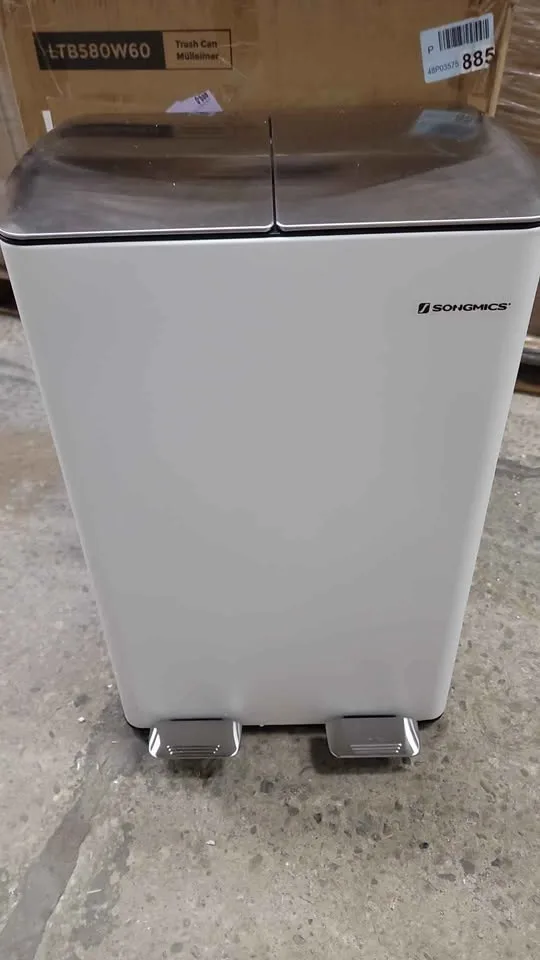 SONGMICS Trash Can, 2 x 8 Gallon Garbage Can image indicator(4)