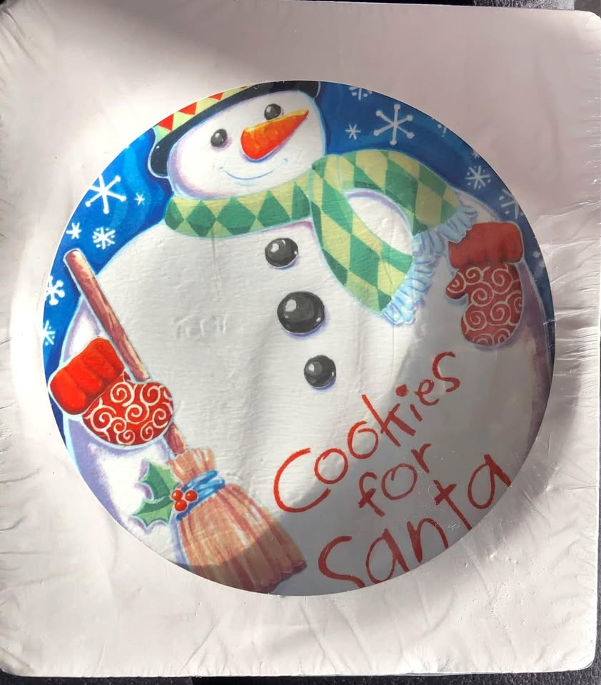 Brand New cookies For Santa Christmas Plate