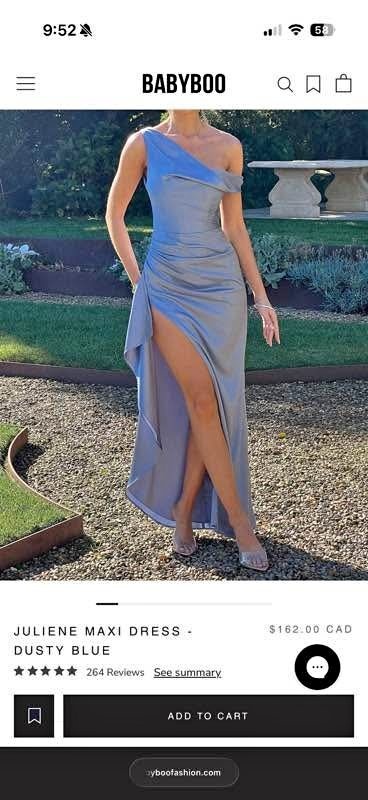 Baby Boo JULIENE MAXI DRESS - DUSTY BLUE SMALL